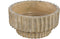 PTMD Mitty Brown Cement Pot Wavy Ribs Round Bowl Low L