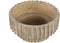 PTMD Mitty Brown Cement Pot Wavy Ribs Round Bowl Low L