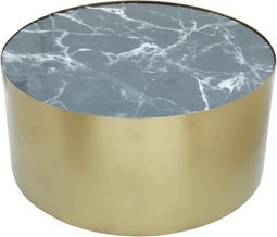 PTMD Mizza Ronde Koffietafel - H40 x Ø90 cm - Ijzer - Goud