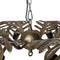 PTMD Moira Gold Metal Hanging Lamp Palm Leaf Wide