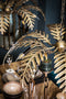 PTMD Moira Gold Metal Hanging Lamp Palm Leaf Wide