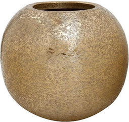 PTMD Moon Bloempot - H42 x Ø51 cm - Aluminium - Beige