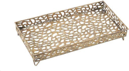 PTMD Moreen Rechthoekig Plateau - 46 x 24 x 7,5 cm - Metaal - Goud