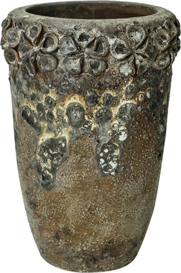 PTMD Moreno Bloempot Bubbel - 25 x 25 x 36 cm - Keramiek - Grijs