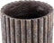 PTMD Morganne Brown Round Cement Pot Ribbed High L