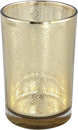 PTMD Morin Windlicht - 12 x 12 x 18 cm - Glas - Goud