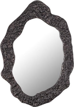 PTMD Morina Black Alu Mirror Organic Oval Shape