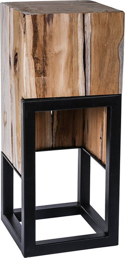 PTMD Moyra Vierkante Zuil - 25 x 25 x 60 cm - Hout - Naturel