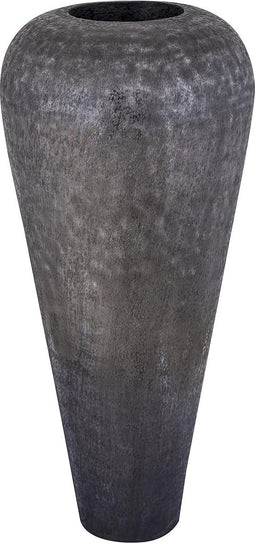 PTMD Mumbay Black Brushed Aluminum Pot Round L