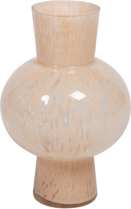 PTMD Myrda Ronde Vaas - H24,5 x Ø16,5 cm - Glas - Wit