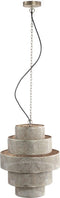 PTMD Narinde Gold Iron Hanging Lamp Swirl Pattern Layer