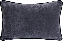 PTMD Nasim Dark Grey Cotton Cusion Border Rectangle