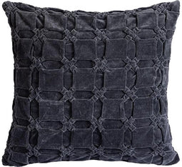 PTMD Nasim Dark Grey Cotton Cusion Pattern Square L