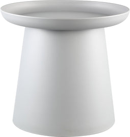 PTMD Nicca Grey polypropylene coffee table round high