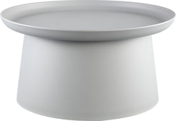 PTMD Nicca Grey polypropylene coffee table round low