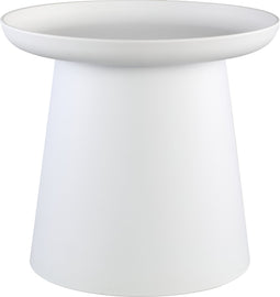 PTMD Nicca White polypropylene coffee table round high