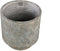 PTMD Nigel Grey Cement Round Pot Lines Pattern Big L