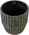 PTMD Niki Green Cement Pot Round With Stripes XXL