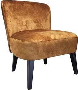 PTMD Nikki Lage Stoel - 64 x 67 x 74 cm - Fauteuil - Hout - Bruin