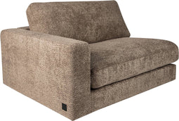 PTMD Nilla sofa with armrest L SiC Ant5 Brown
