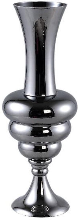 PTMD Nimai Antracite Antique Shaped Glass Vase Shiny S