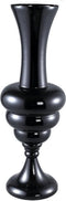 PTMD Nimai Black Antique Shaped Glass Vase Shiny L