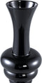 PTMD Nimai Black Antique Shaped Glass Vase Shiny L