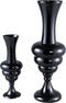 PTMD Nimai Black Antique Shaped Glass Vase Shiny S