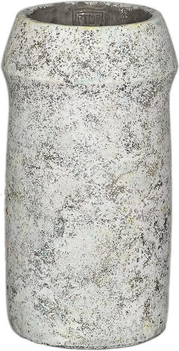 PTMD Nimma Grey Cement Pot Wide Top Round High S