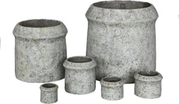 PTMD Nimma Grey Cement Pot Wide Top Round XL