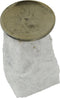 PTMD Nimo White Marble Candleholder Antique Gold Top L