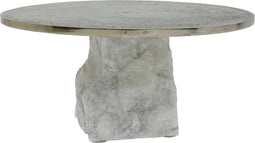 PTMD Nimo White Marble Plateau Antique Gold Top