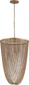 PTMD Nishan Gold Iron Chains Round Hanging Lamp L