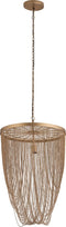 PTMD Nishan Gold Iron Chains Round Hanging Lamp S