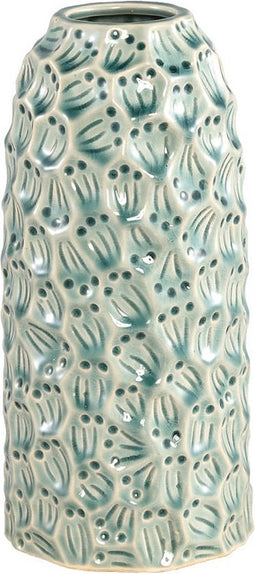 PTMD Nizo Bloempot - 12,5 x 12,5 x 26,5 cm - Keramiek - Blauw