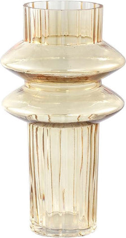 PTMD Norah Ronde Vaas - H30 x Ø16,5 cm - Glas - Geel