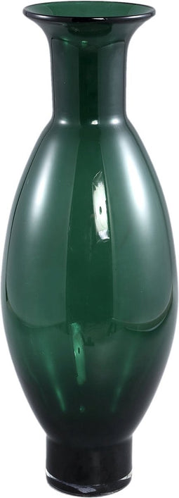 PTMD Nory Green Glass Bulb Vase Round Long