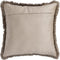 PTMD Nous Beige Velvet Cushion With Fringes Square L
