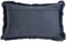 PTMD Nous Blue Velvet Cushion With Fringes Rectangle