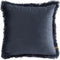 PTMD Nous Blue Velvet Cushion With Fringes Square S