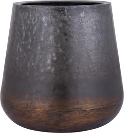 PTMD Nouska Bloempot - 48 x 48 x 48 cm - Aluminium - Zwart