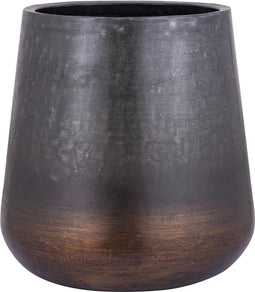 PTMD Nouska Bloempot - 57 x 57 x 59 cm - Aluminium - Zwart