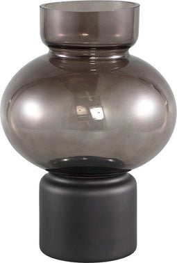 PTMD Nyda Vaas - 18 x 18 x 25,5 cm - Glas - Grijs