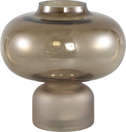 PTMD Nyda Vaas - 19,5 x 19,5 x 20 cm - Glas - Bruin