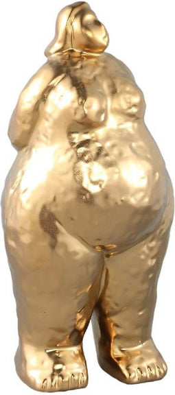 PTMD Oday Gold Ceramic Women Statue Standing A