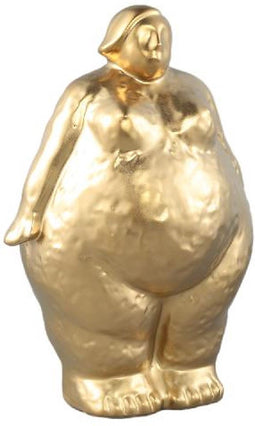 PTMD Oday Gold Ceramic Women Statue Standing B