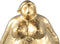 PTMD Oday Gold Ceramic Women Statue Standing B