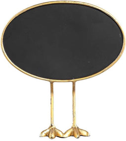 PTMD Olix Ovaal Krijtbord Eendenvoet - 15,5x5,5x17 cm - Metaal - Goud