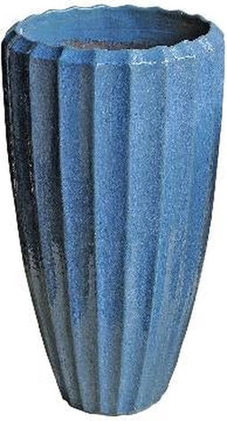 PTMD Olver Bloempot - H90 x Ø48 cm - Keramiek - Blauw