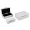 PTMD Opbergbox Orlinn - 30x20x10 cm - Stof - Creme - Set van 3